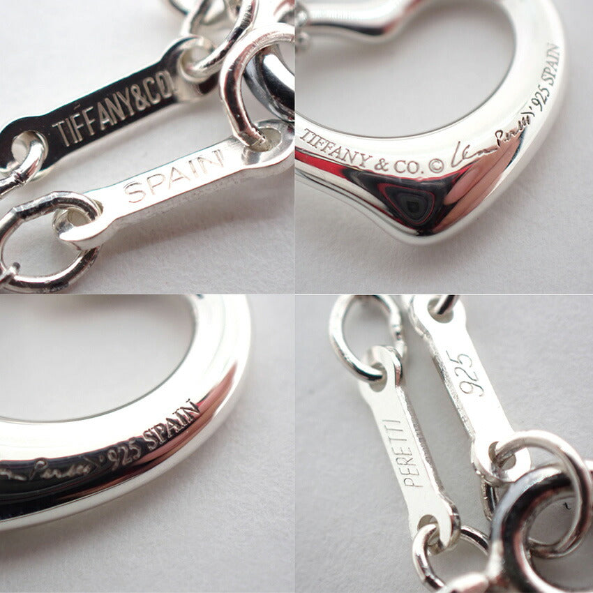 【中古】TIFFANY/ティファニー 925 オープンハート ペンダント/ネックレス/j81-4