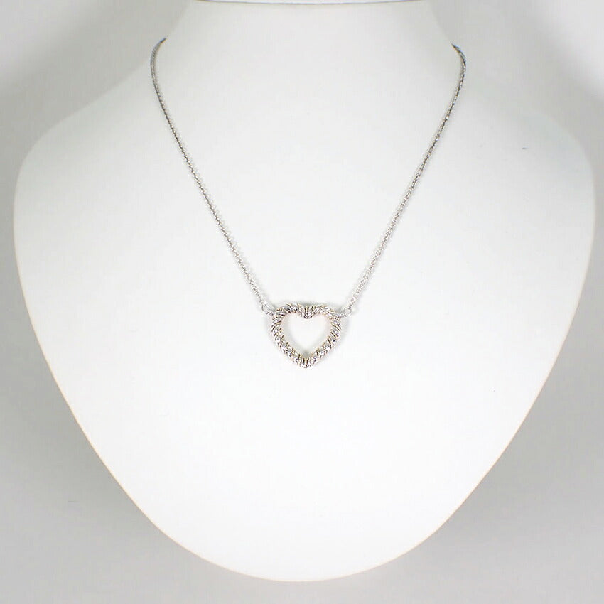 【中古】TIFFANY/ティファニー 925/750 ツイスト ハート  ネックレス/j81-5