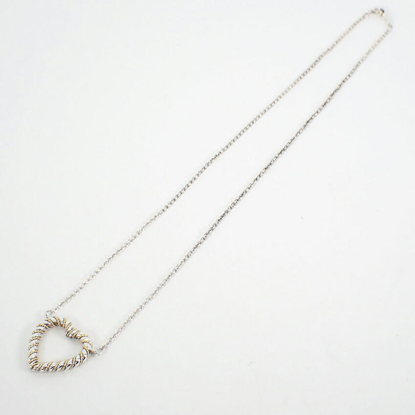 【中古】TIFFANY/ティファニー 925/750 ツイスト ハート  ネックレス/j81-5