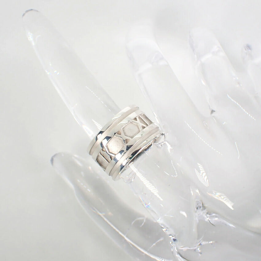 【中古】TIFFANY/ティファニー 925 アトラス ワイド リング /10号/j82-25
