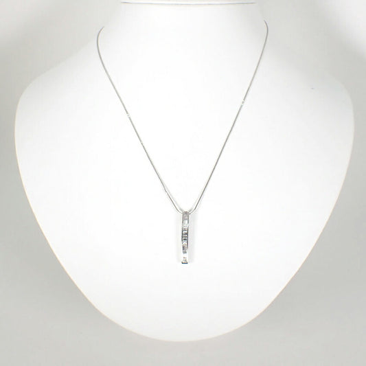 【中古】Pt900/850 ダイヤモンド  ペンダント/ネックレス/j83-1