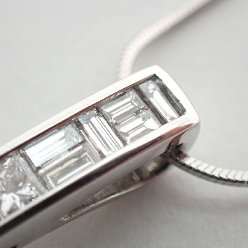 【中古】Pt900/850 ダイヤモンド  ペンダント/ネックレス/j83-1