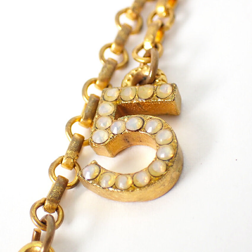 【中古】CHANEL/シャネル 金色ココマーク 5ラインストーンピアス 片方 /j83-5