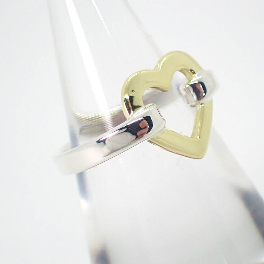 【中古】TIFFANY/ティファニー/925/750YG/ハート/リング/8号/j86-12