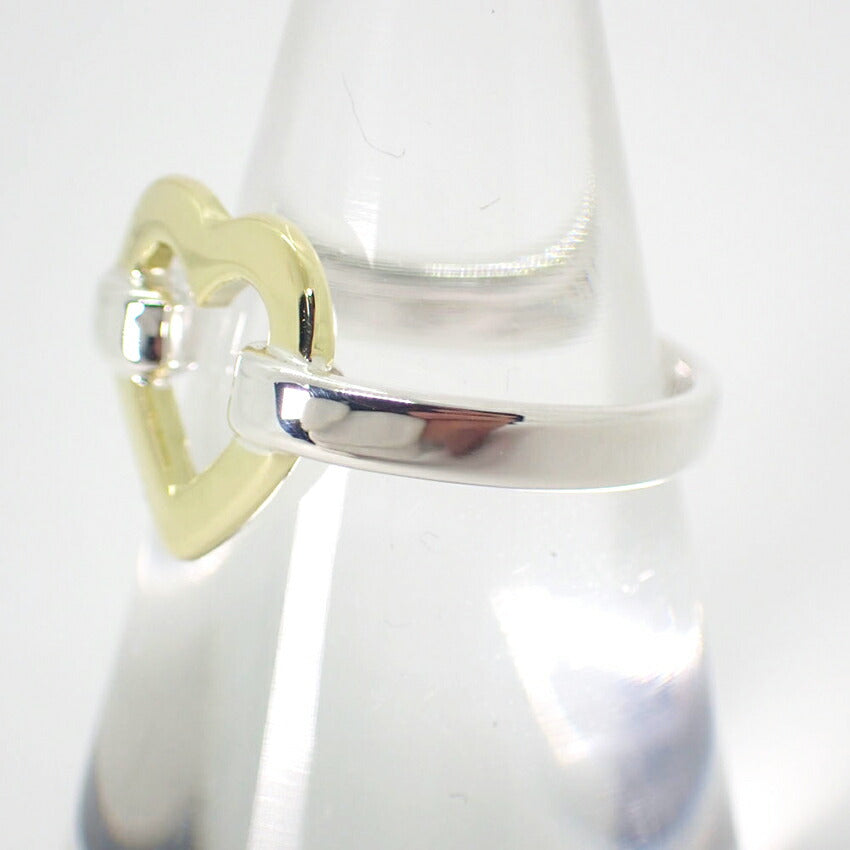 【中古】TIFFANY/ティファニー/925/750YG/ハート/リング/8号/j86-12