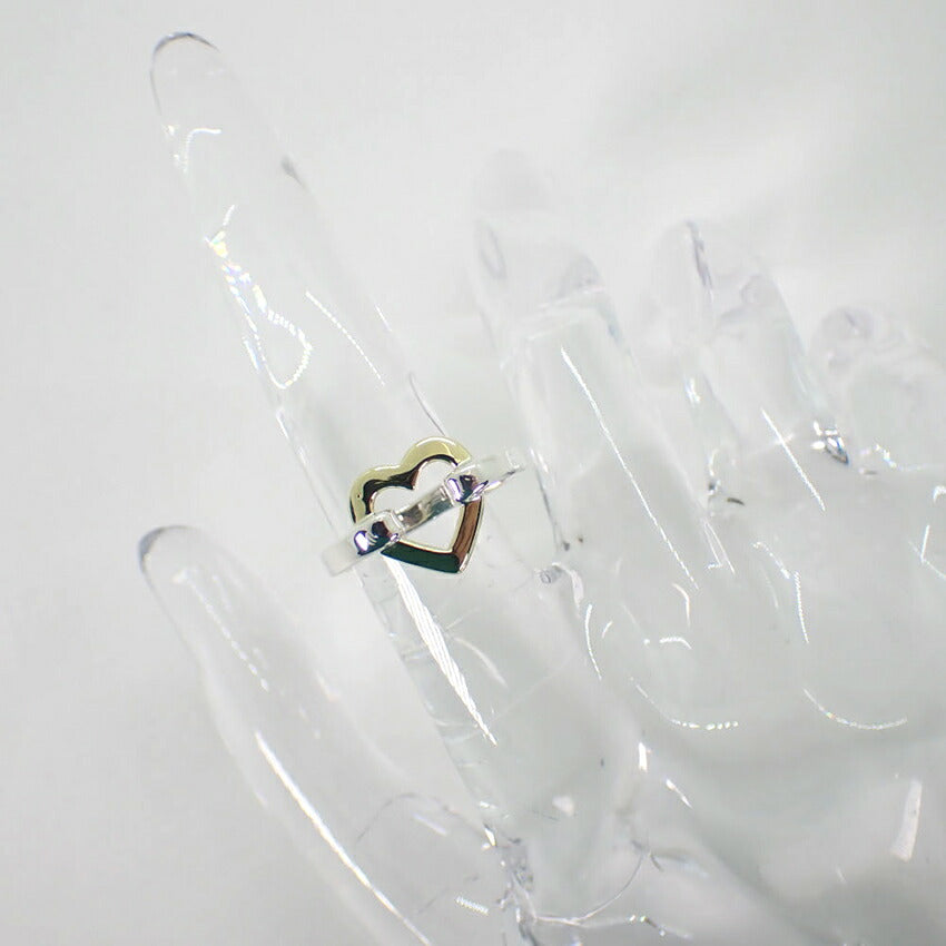 【中古】TIFFANY/ティファニー/925/750YG/ハート/リング/8号/j86-12