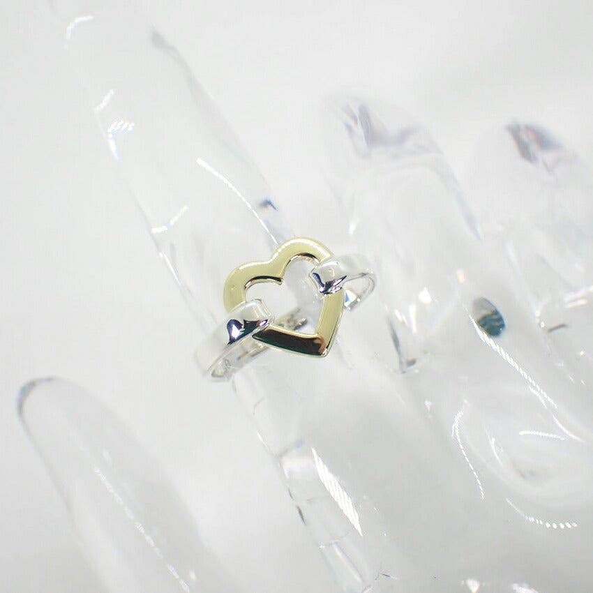 【中古】TIFFANY/ティファニー/925/750YG/ハート/リング/8号/j86-12