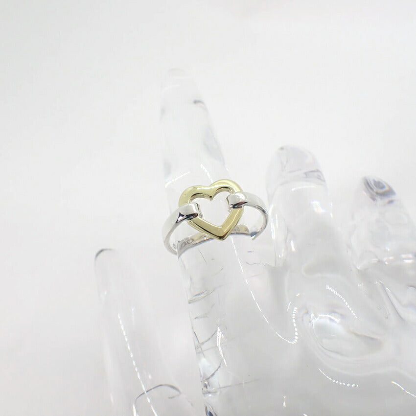 【中古】TIFFANY/ティファニー/925/750YG/ハート/リング/8号/j86-12