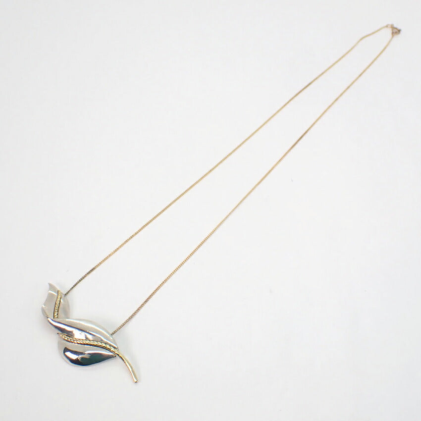 【中古】TIFFANY/ティファニー/925/750/ ヴィンテージ/リーフ/ネックレス/j86-4