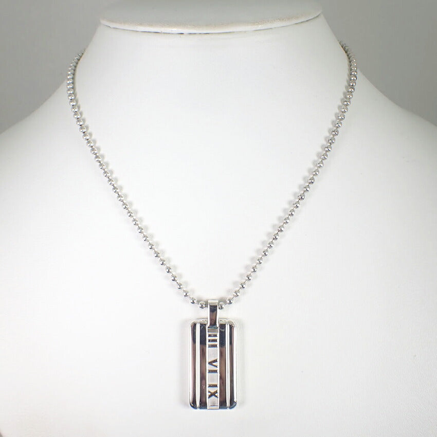 【中古】TIFFANY/ティファニー 925 アトラス バー ペンダント/ネックレス/j87-3