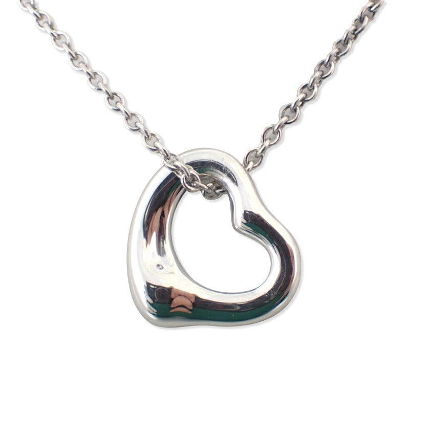 【中古】TIFFANY/ティファニー 925 オープンハート ペンダント/ネックレス/j88-2