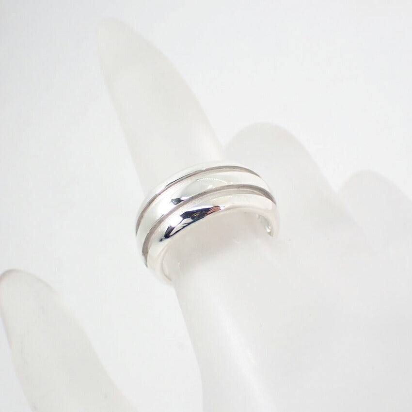 【中古】TIFFANY/ティファニー 925 ダブルライン リング /9号/j88-6