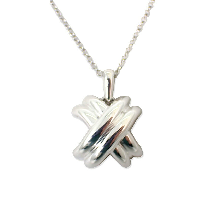 【中古】TIFFANY/ティファニー 925 シグネチャー クロス ペンダント/ネックレス/j88-9