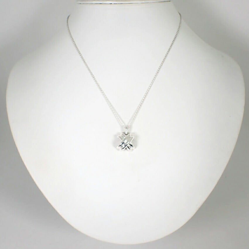 【中古】TIFFANY/ティファニー 925 シグネチャー クロス ペンダント/ネックレス/j88-9