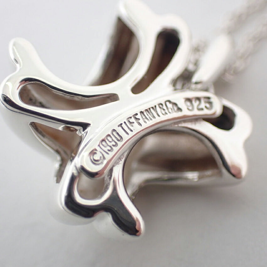 【中古】TIFFANY/ティファニー 925 シグネチャー クロス ペンダント/ネックレス/j88-9