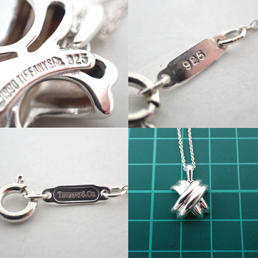 【中古】TIFFANY/ティファニー 925 シグネチャー クロス ペンダント/ネックレス/j88-9