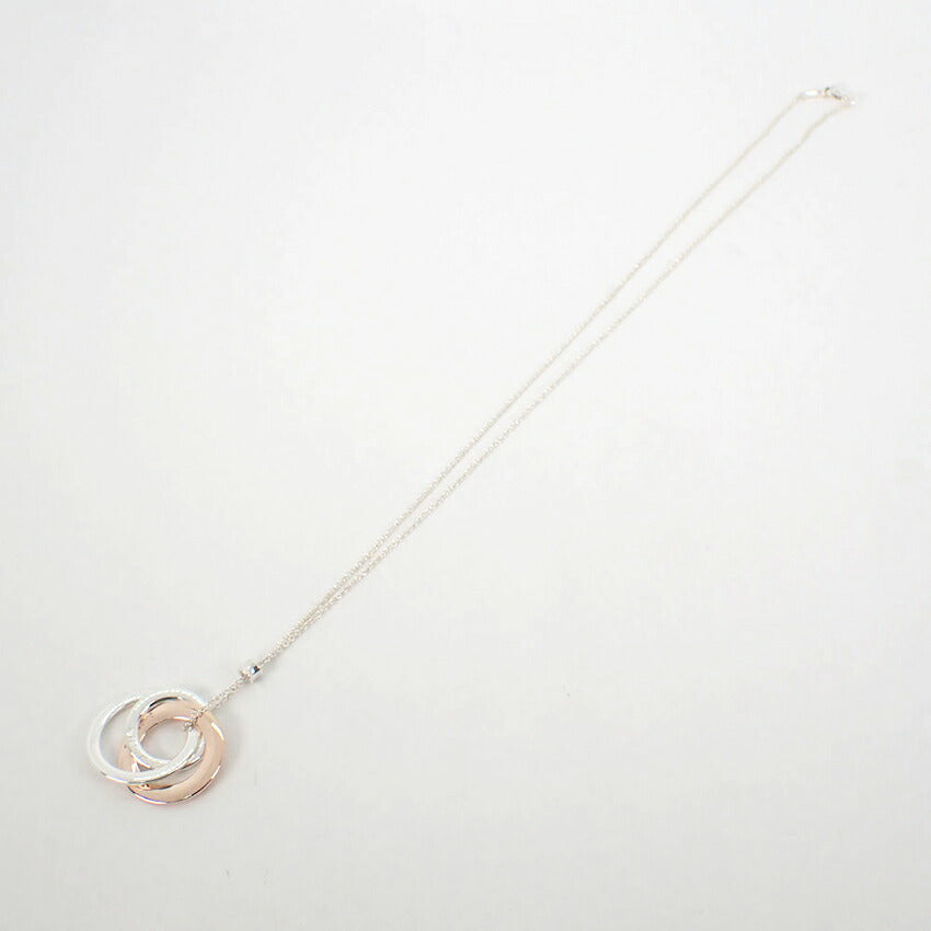 【中古】TIFFANY/ティファニー 925/メタル 1837 インターロッキング サークル ネックレス/j9-11