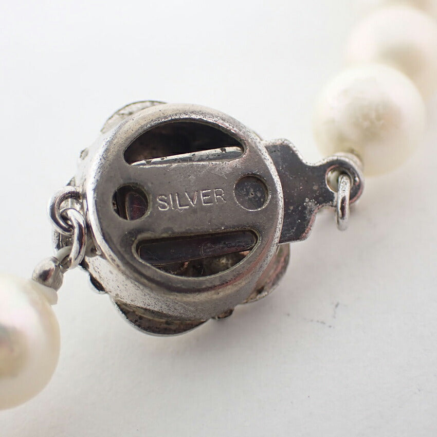 【中古】アコヤ真珠 SV 7.0-7.5mm パール ネックレス/j90-1