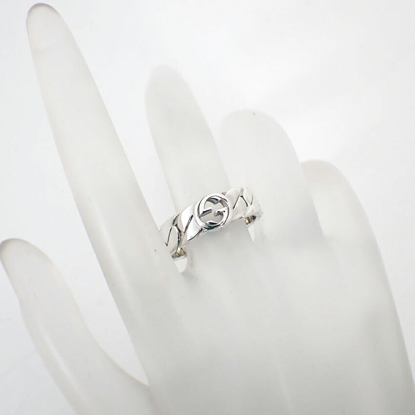 【中古】GUCCI/グッチ 925 インターロッキングG リング /18号/j90-6