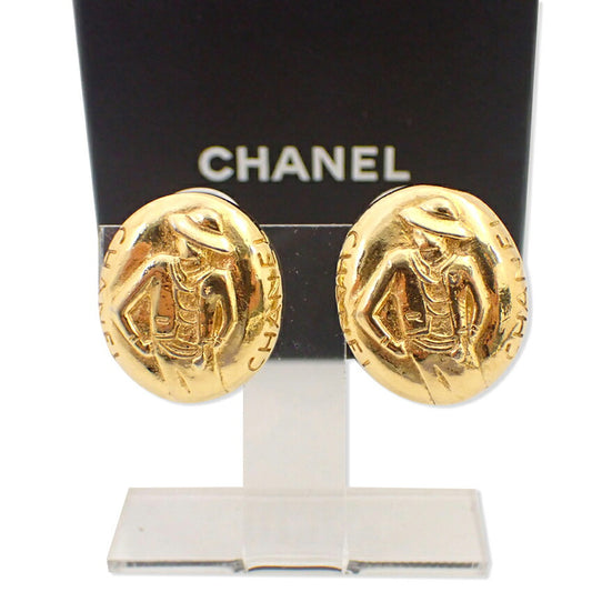 【中古】CHANEL/シャネル マドモアゼル 金色メッキ イヤリング/j92-13