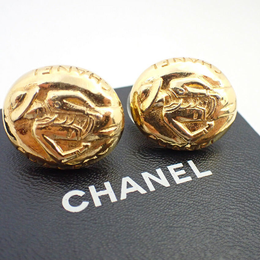 【中古】CHANEL/シャネル マドモアゼル 金色メッキ イヤリング/j92-13