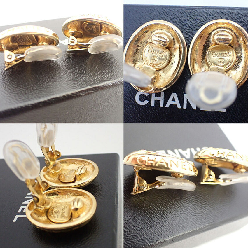 【中古】CHANEL/シャネル マドモアゼル 金色メッキ イヤリング/j92-13