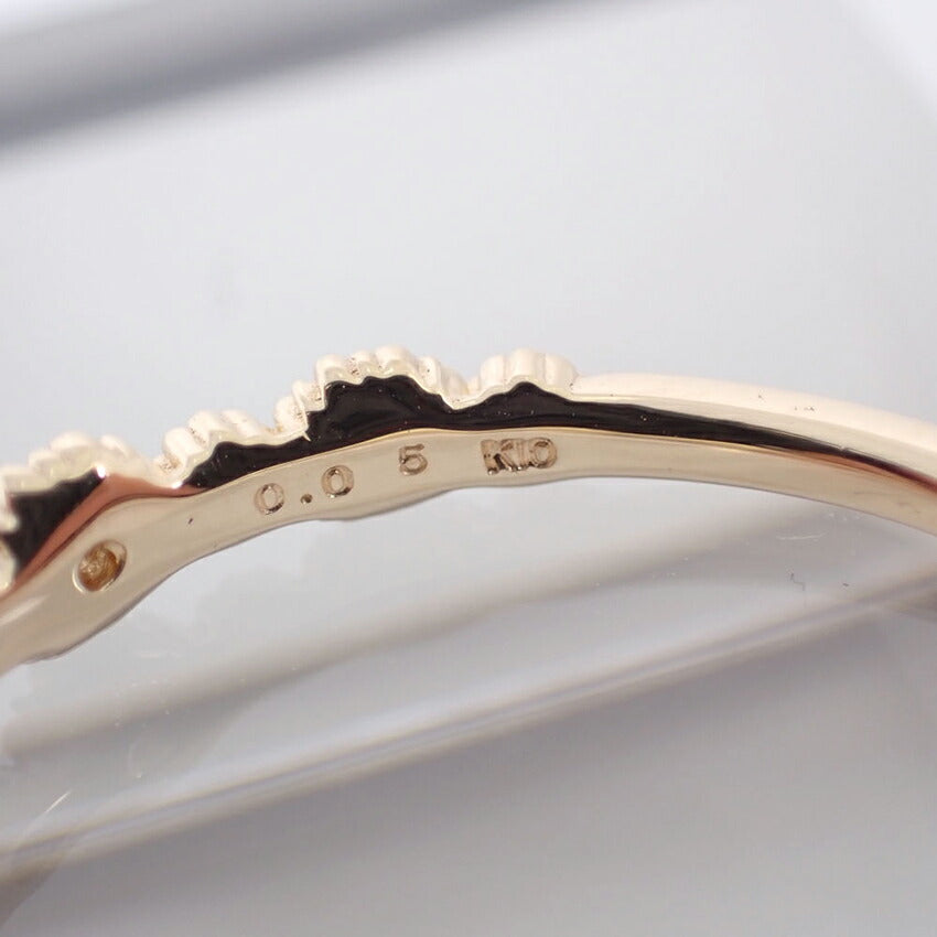 【中古】agete/アガット K10 ダイヤモンド/0.05ct リング /11号/j92-6