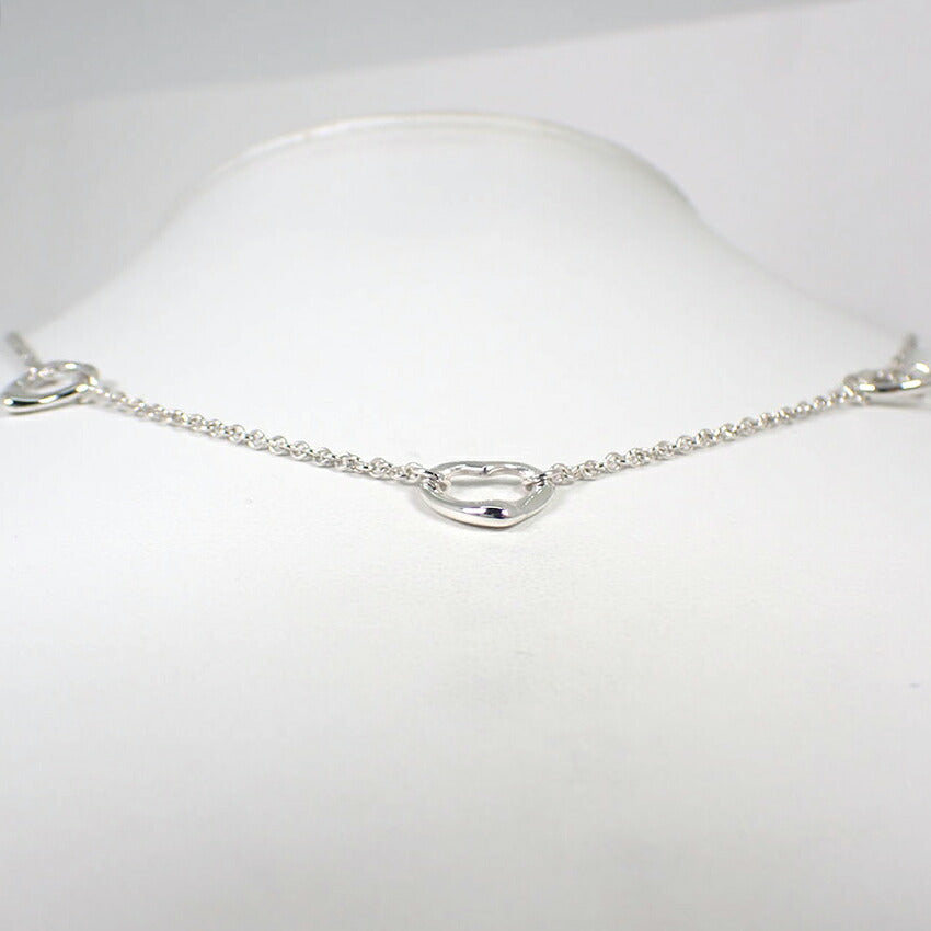 【中古】TIFFANY/ティファニー 925 オープンハート ３P ネックレス/j93-12