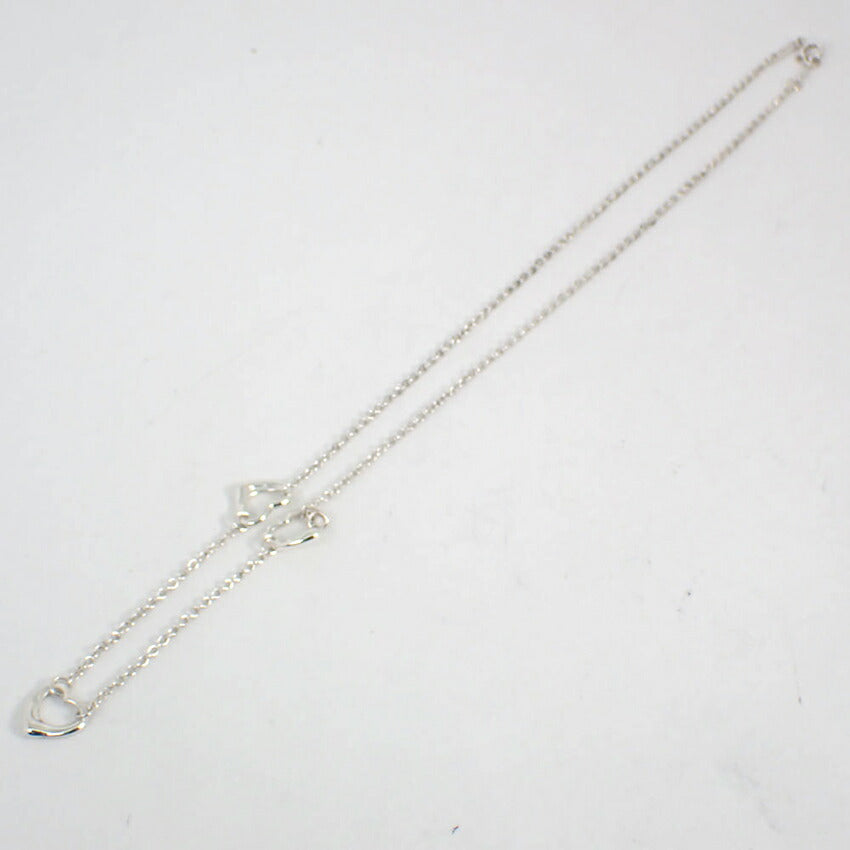 【中古】TIFFANY/ティファニー 925 オープンハート ３P ネックレス/j93-12