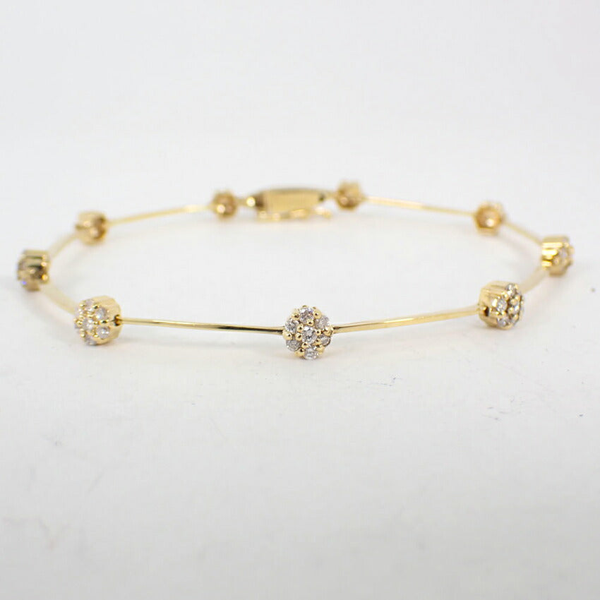 【中古】K18 ダイヤモンド/0.37ct ブレスレット/j94-5