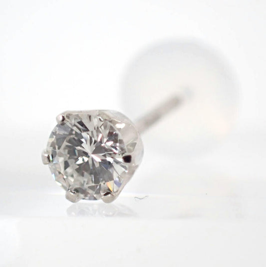 Pt900 ダイヤモンド ピアス 0.195ct G VS2 VG　中央宝石研究所ソーティング付き/j96-4