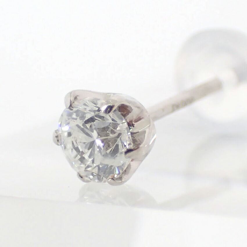 Pt900 ダイヤモンド ピアス 0.309ct G I1 FAIR　中央宝石研究所ソーティング付き/j96-7