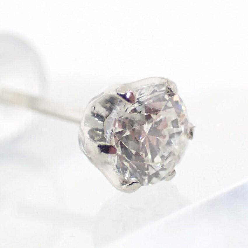 Pt900 ダイヤモンド ピアス 0.309ct G I1 FAIR　中央宝石研究所ソーティング付き/j96-7
