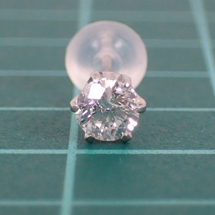 Pt900 ダイヤモンド ピアス 0.309ct G I1 FAIR　中央宝石研究所ソーティング付き/j96-7