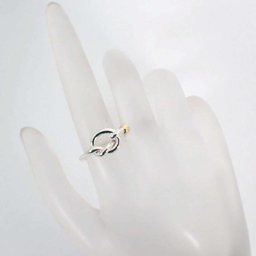 【中古】TIFFANY/ティファニー 925/750 ラブノット  リング/11.5号/j98-3