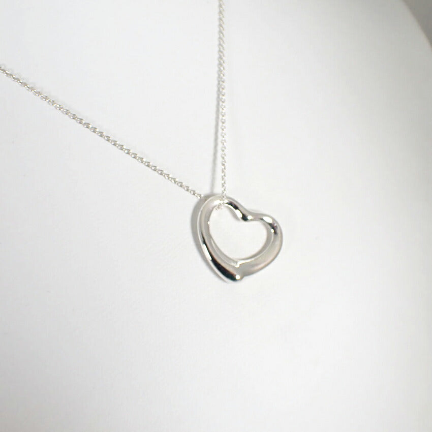 【中古】TIFFANY/ティファニー 925 オープンハート ペンダント/ネックレス/j98-6