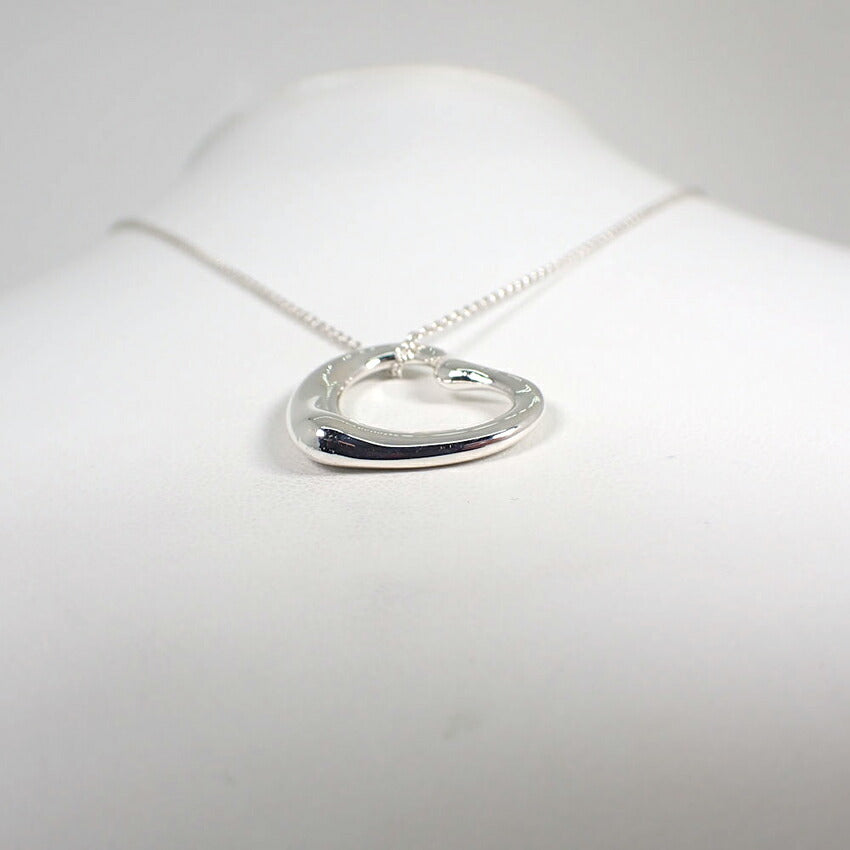 【中古】TIFFANY/ティファニー 925 オープンハート ペンダント/ネックレス/j98-6