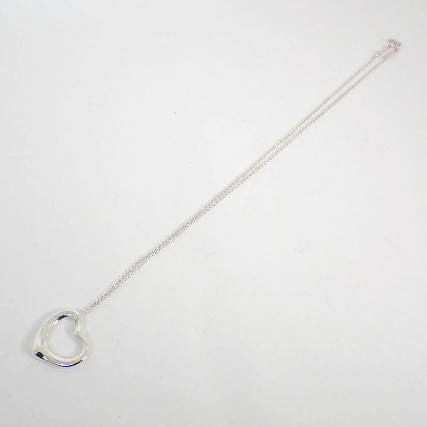 【中古】TIFFANY/ティファニー 925 オープンハート ペンダント/ネックレス/j98-6