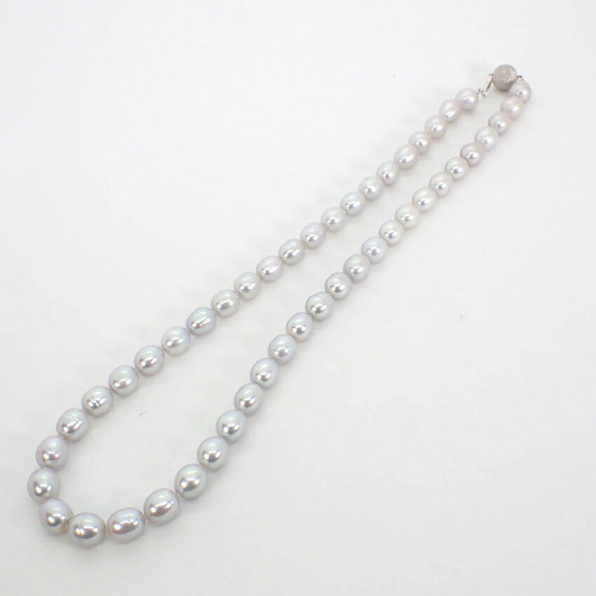 【中古】淡水真珠/パール ホワイトグレー ネックレス[m1-4］