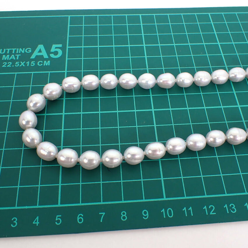 【中古】淡水真珠/パール ホワイトグレー ネックレス[m1-4］