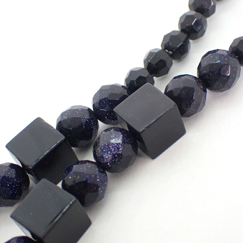 【中古】オニキス ブラック ネックレス[m1-9］