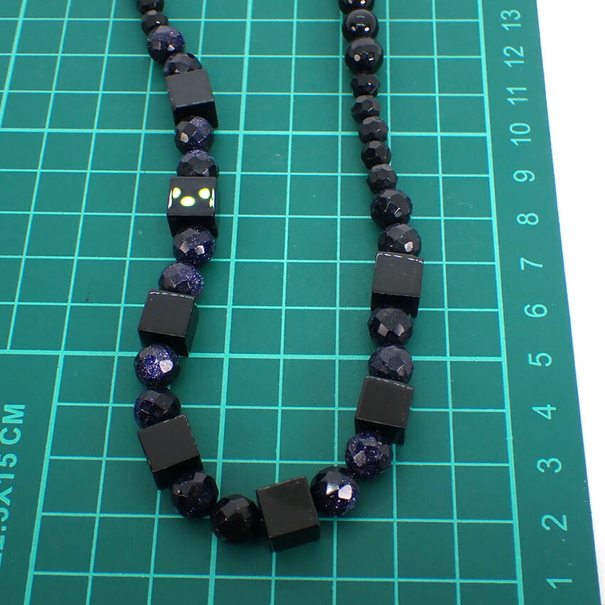 【中古】オニキス ブラック ネックレス[m1-9］
